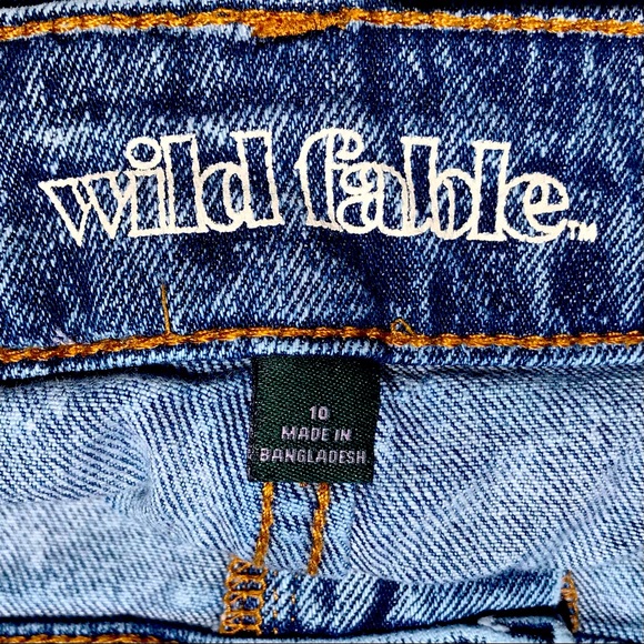 Wild Fable Light Wash Denim Mini Skirt - Size 10 - Picture 7 of 7